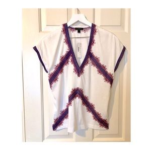 NWT J Crew Embroidered Top